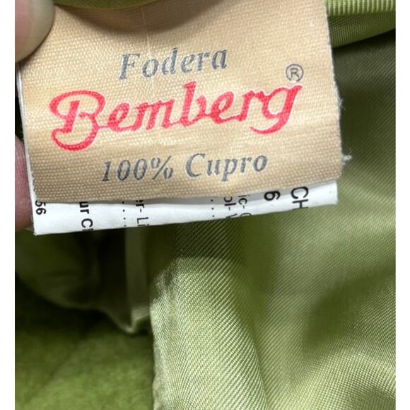 Cinzia Rocca Women's Green Wool & Angora Coat Size 16 #64286 - Picture 4 of 5